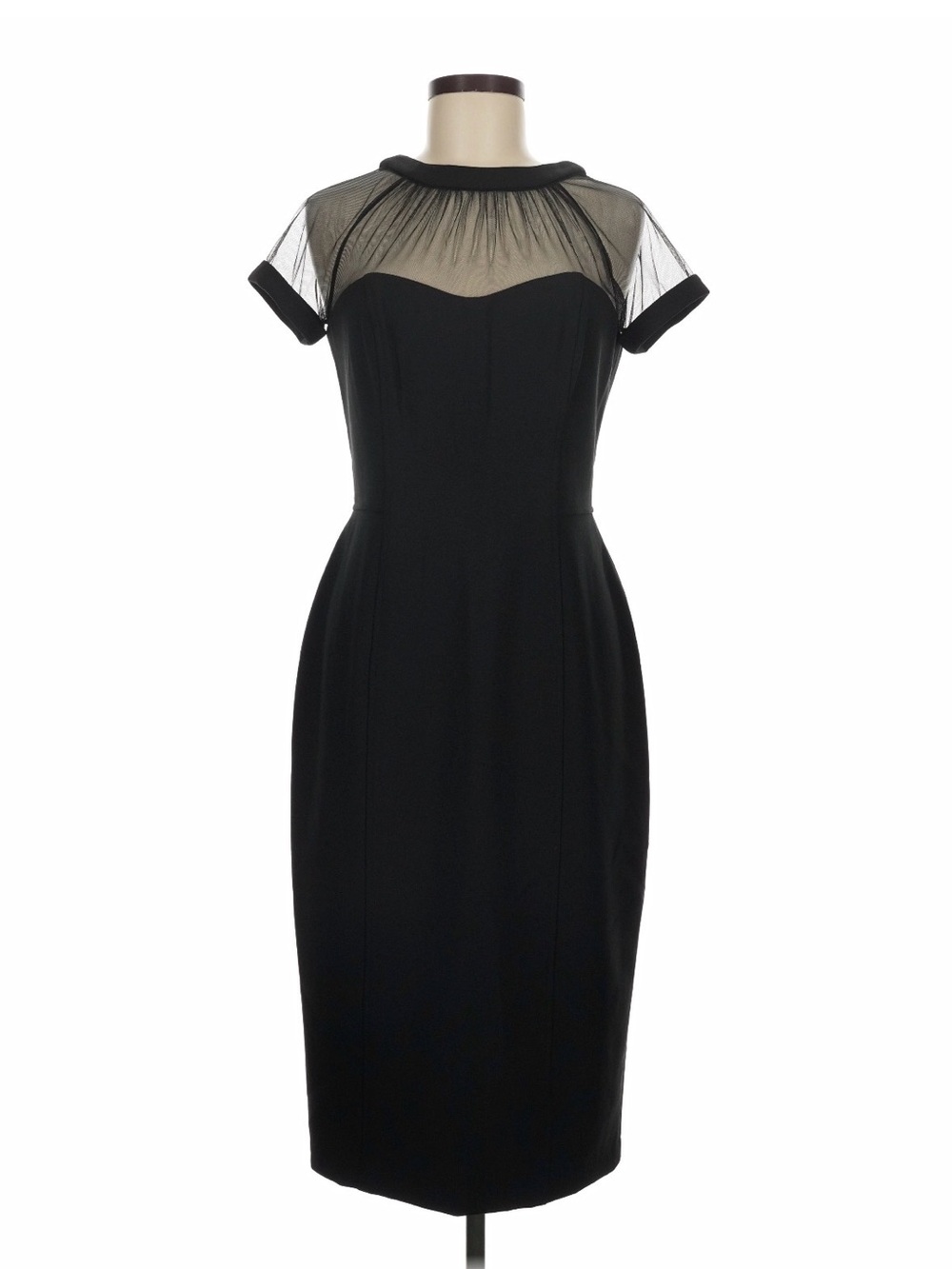 Maggy London black midi dress 8 petite